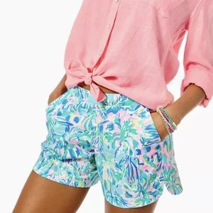 NWT LILLY PULITZER  ocean view short -blue ibiza - XS